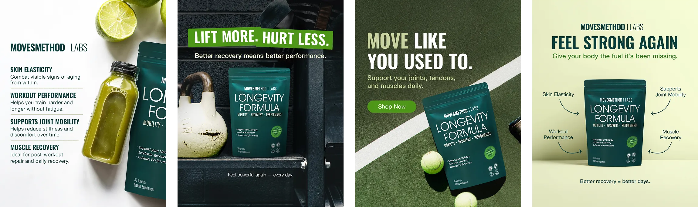 MovesMethod Labs Longevity Formula social ads